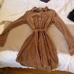 Long sleeve button up dress